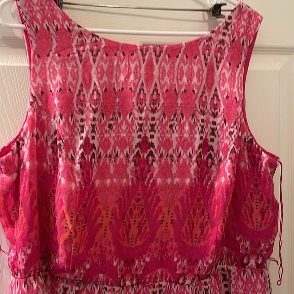 dress barn 18 W diamond pinks ,burgundy , dress - Picture 8 of 16